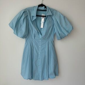 New With Tags SIMKHAI Cleo Balloon Pintuck Minidress